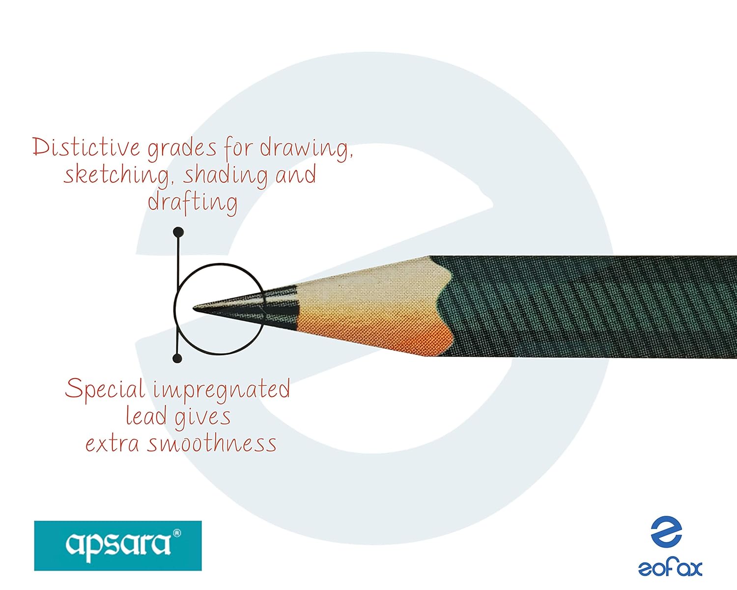 Apsara 10 12b Graded Drawing Artist Pencils With Eraser Sketching Shading Toning