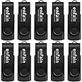Enfain 32GB USB 2.0 Memory Sticks 10 Pack Matte Black Flash Drives for Document Backup & Distribution