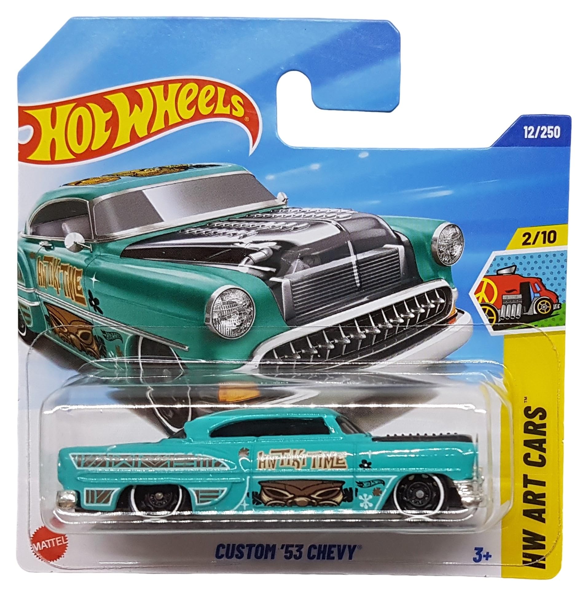 Hot Wheels - Custom '53 Chevy - HW Art Cars 2/10 - HYW68 - Short Card - GM - Turquoise - Mattel 2025-1:64