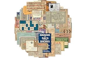 Bomichi 100 Pcs Drifting letterhead Set Vintage Postage Sticker Pack, Aesthetic Decorative Paper Floral Stickers for Scrapbooking DIY Art Crafts Bullet Journal Stickers Junk Journal Supplies