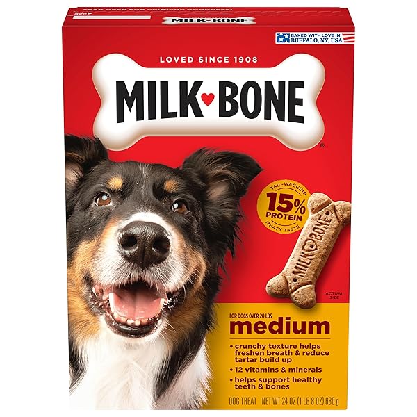 MILK-BONE ORIGINAL DOG TREATS BISCUITS FOR MEDIUM DOGS, 24 OUNCES (PACKAGING MAY VARY)