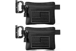 FRTKK 2 Pack Tactical Compact EDC Pouches Military Molle Utility Pouch Accessories Organizer Pouch Coin Purse Keychain Pocket Credit Card Holder Waist Pack