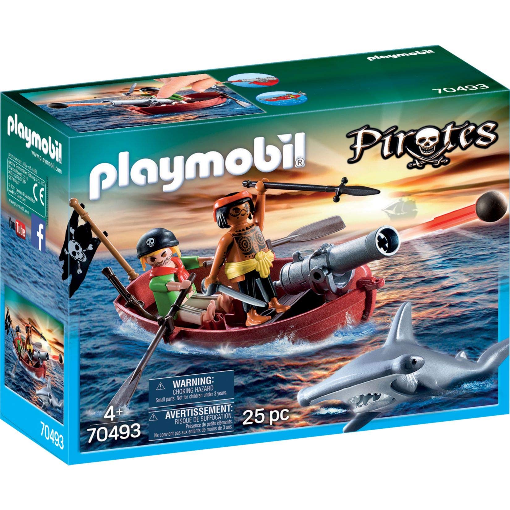 Playmobil - 70493 - Pirates Boat with Hammerhead Shark