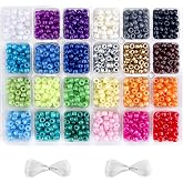Greentime Pony Beads kit,Bright Pearl Craft Beads for Friendship Necklace