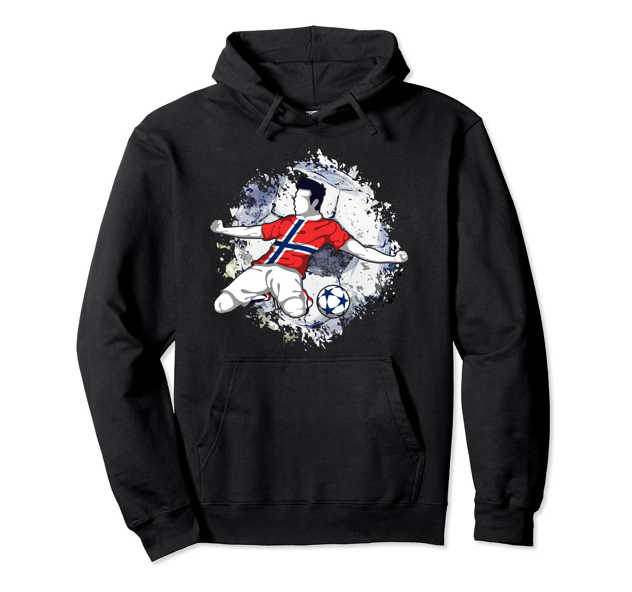 Norway Soccer Norwegian National Flag Proud Football Striker Pullover Hoodie