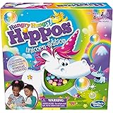 Hasbro Gaming Hungry Hippos Unicorn Edition Juego de Mesa Preescolar para niños de 4 años en adelante; 2 a 4 Jugadores