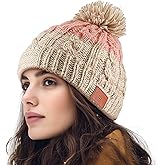 Wewow Bluetooth Beanie for Women, Beanie with Bluetooth Headphones, Wireless Knit Hat Type-C Rechargeable, Womens Gifts