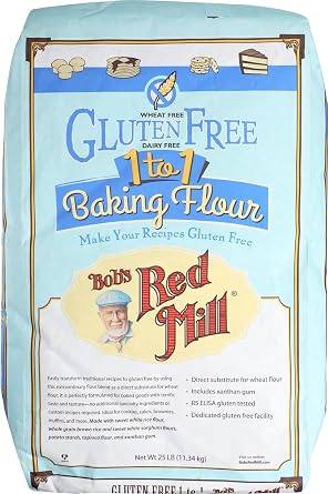 Amazon Com Bob S Red Mill Gluten Free 1 To 1 Baking Flour 25 Lb Bulk Bag Grocery Gourmet Food