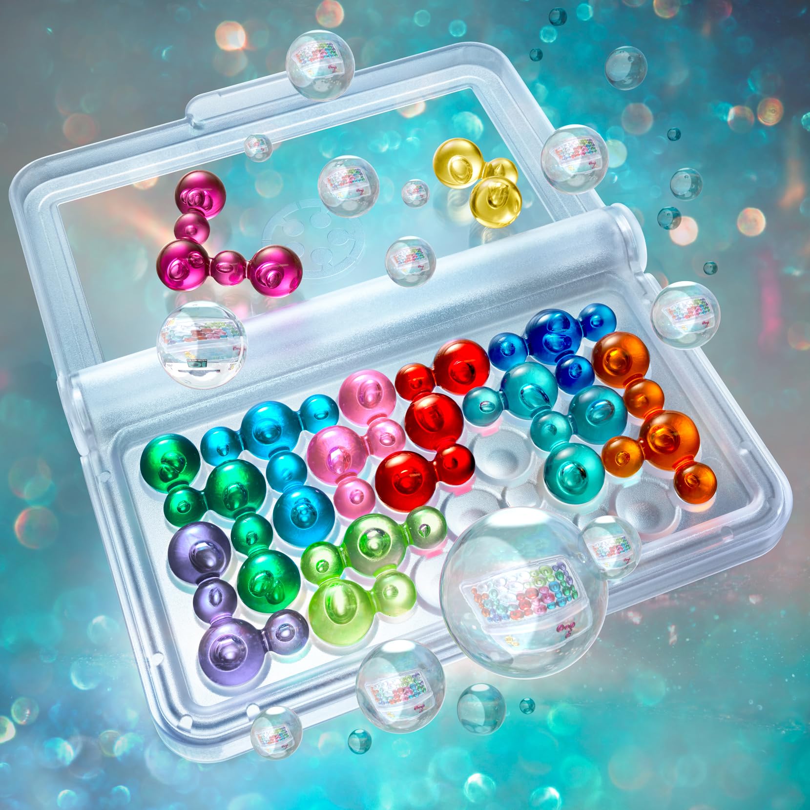 SmartGames IQ Bubbles | Boost Logic and Problem Solving Skills | 120 Challenges from Easy to Expert | Great for Ages 7 - Adult | A Fun Travel Game in a Portable Case