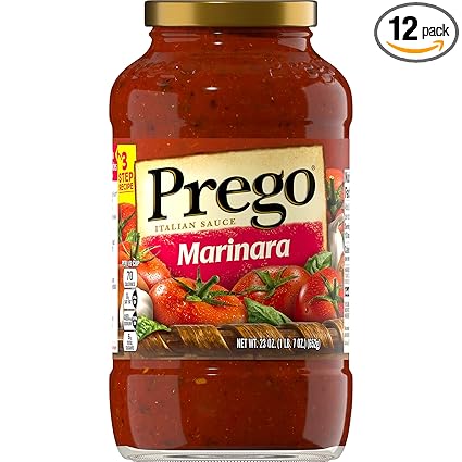 Amazon Com Prego Marinara Italian Sauce 23 Ounce Pack Of 12 Grocery Gourmet Food