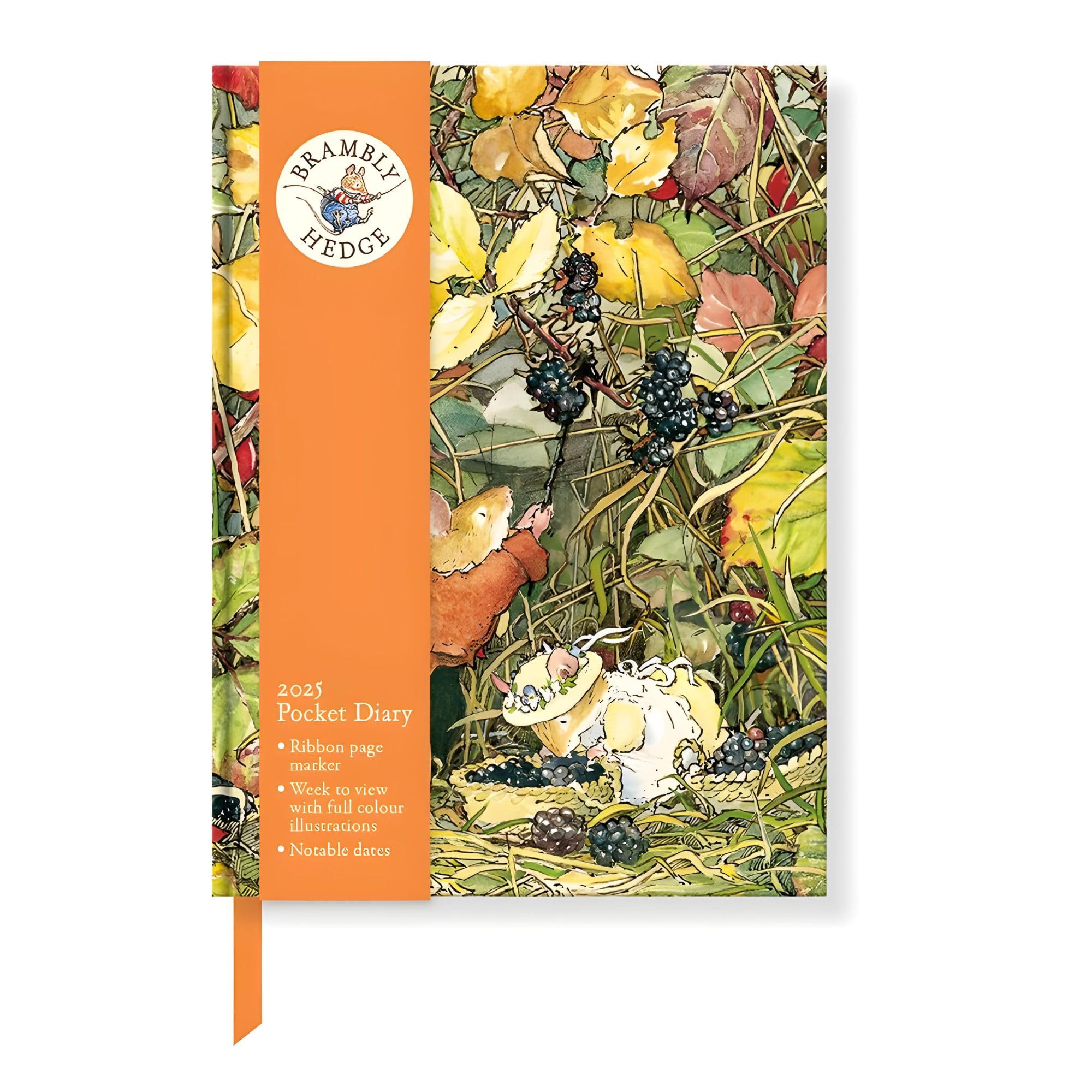 Museums & Galleries 2025 A6 Pocket Diary - Week to View - V&A Museum - Brambly Hedge Designs - Jill Barklem Illustrations