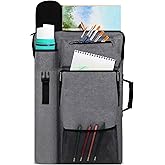 TreochtFUN Art Portfolio Case 18 X 24, Portfolio Bag With Backpack & Tote Bag For Artwork,medium Art Case Size(Grey)