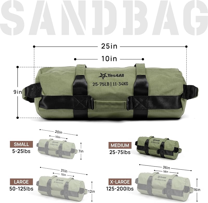sacchi di sabbia per l'allenamento, sacchi di sabbia regolabili non riempiti per l'allenamento con maniglie, vari colori e dimensioni 2,3 kg - 90 kg
