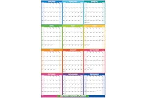 ARTFAN 2025 Yearly Wall Calendar - 2025 Wall Calendar, January 2025 - December 2025, 34.8" x 23", Yearly Wall Calendar 2025 with Thick Paper - Colorful