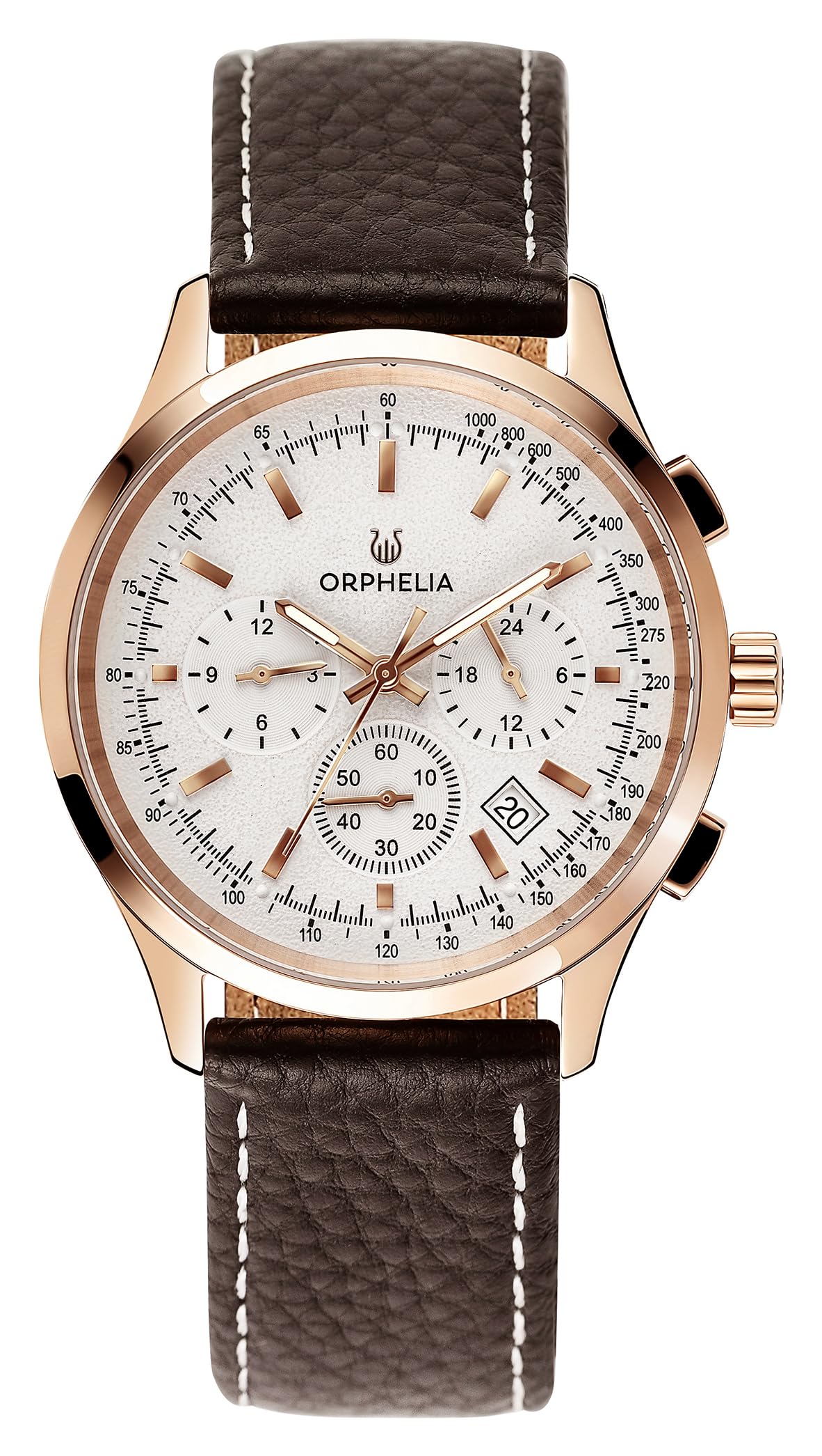 Orphelia Mens Multi Dial Quartz Watch with Leather Strap OR81703