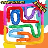 SULOLI 8pcs Pop Tubes Sensory Fidget Toys for Autism Anxiety Stress Relief view 4