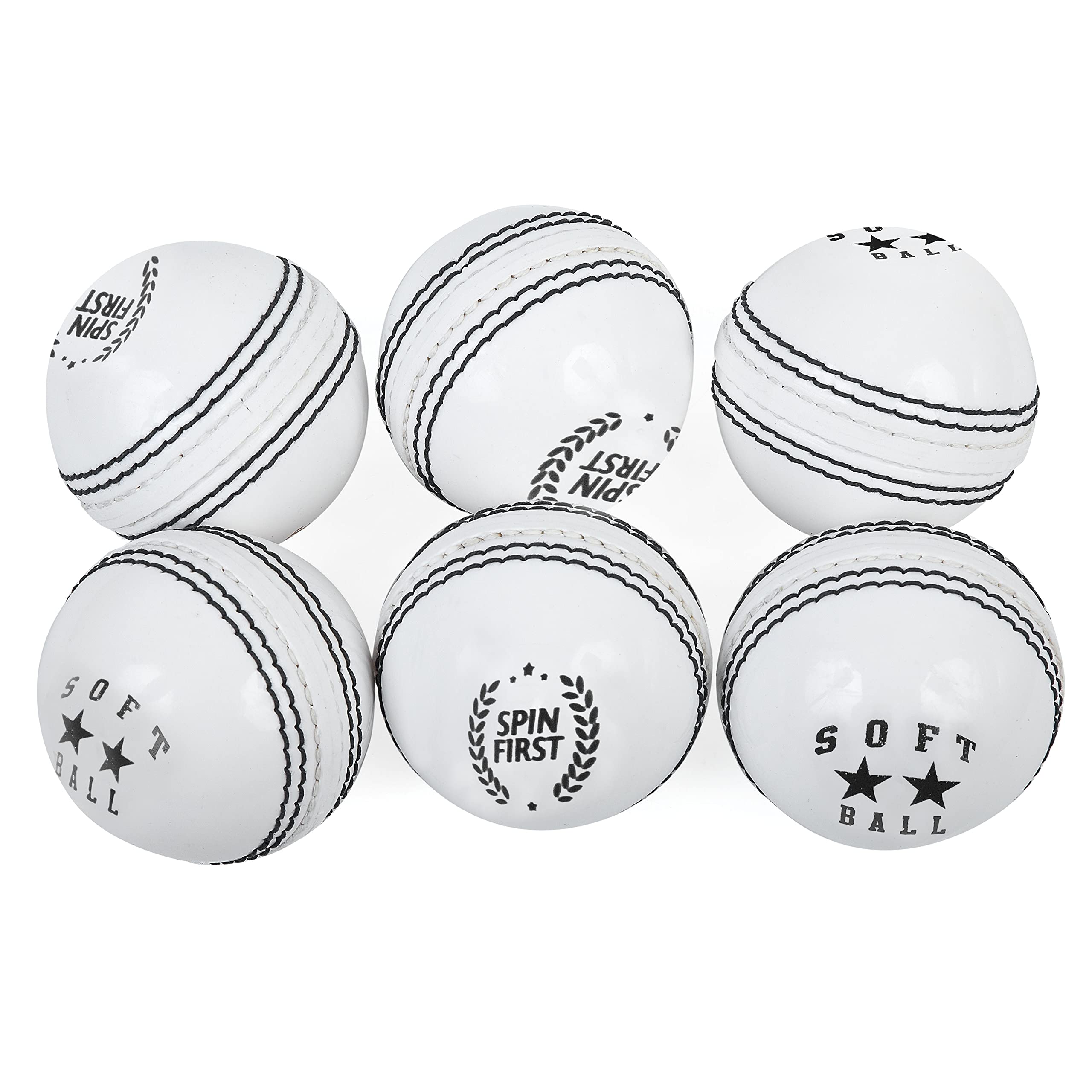 ADS SPORTS Soft Cricket Balls For Practice & Excellent Training & Skills Cricket Balls For All Age Players Senior & Junior (Senior, White)