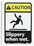 NMC CGA14P Caution - Slippery when wet. – 7 in. x