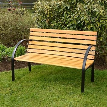 Arran Beautiful 3 Seat Wooden Slatted Garden Bench Brand New