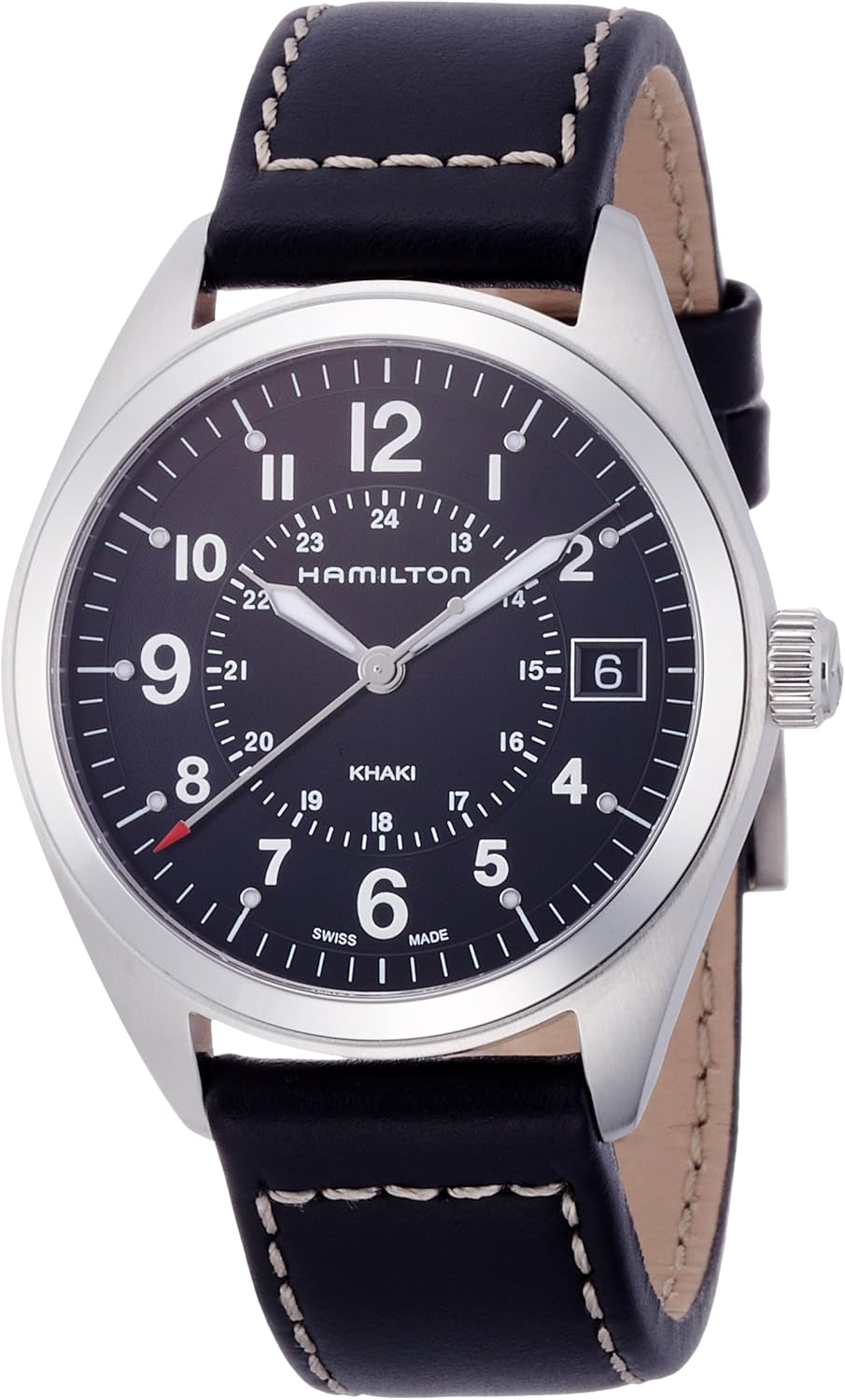Hamilton Men S Analogue Quartz Watch With Leather Strap H Watches Amazon Com