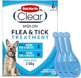 Bob Martin Clear Spot On Flea Treatment for Small Dogs 2-10kg (3 Pipettes)