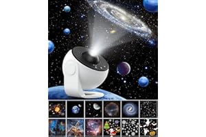 AOIEORD Galaxy Projector Star Lights for Bedroom - 13 4K Galaxy Discs Planetarium Night Sky Light Projector for Kids Include 2 Christmas 1 Halloween Disc Starlight Ceiling Projector Room Home Decor