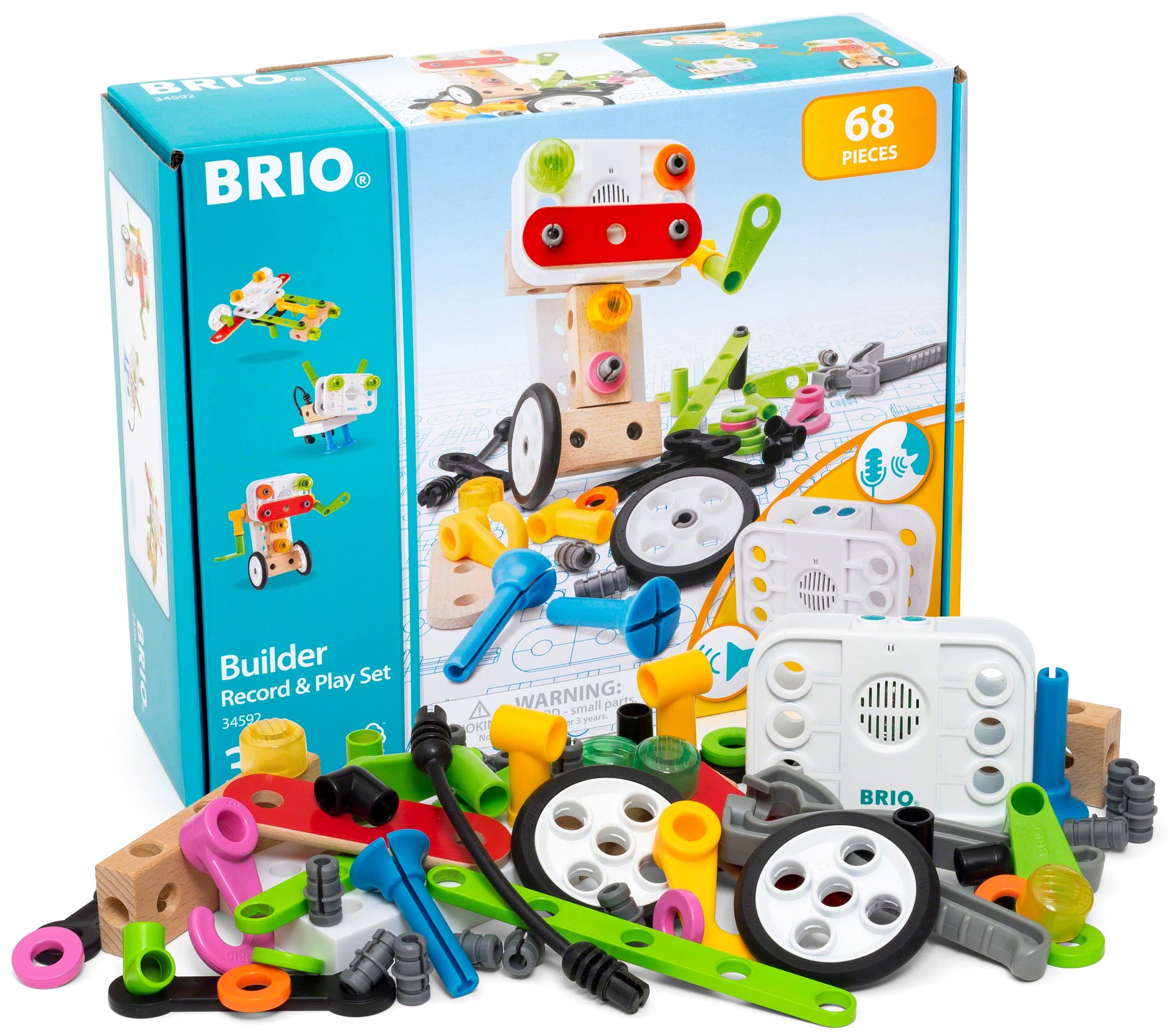 BRIO Builder Record & Play Construction Set - Learning, Building and Educational Toys for 3 Year Olds and Up