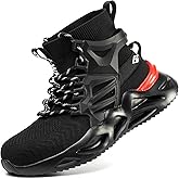 TAERDUN Steel Toe Work Boots for Men Slip-on Chelsea Boot, Men
s Industrial 
Construction Shoes, Waterproof, Lightweight, Co