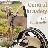rabbitgoo Dog Harness Large No Pull Adjustable Reflective Beige L view 5