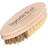 REDECKER Hard and Soft Side Vegetable Brush - Beechwood Handle - 2 Different Bristle Strengths for Cleaning Delicate or Tough