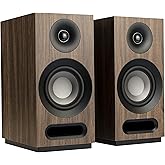 Jamo S 803 Bookshelf Speaker Pair (Walnut) | Bookshelf audio and home theater with Dolby Atmos ready connections and wood finish