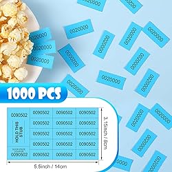 Kosiz 1000 Sheets 15 Bid Raffle Ticket Sheets