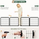 Yaheetech Dog Playpen 2 Panel Heavy Duty Pet Fence 60cm Height view 3