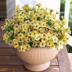 HyeFlora Artificial Fall Flowers Faux Mums for