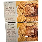 Trader Joe's Belgian Butter Waffle Cookies Traditional Belgian Butter Biscuits, 8.8 oz (Pack of 2)