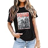 Sanderson Sister Squad Cute T Shirt Halloween Graphic Tees for Women Hocus Pocus Funny Shirts Fall Casual Tops