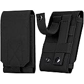 IronSeals Tactical Molle Phone Holster Pouch, Universal Belt Waist Bag for iPhone 17 Pro Max/17 Pro/16/15/14/13, Samsung S25 