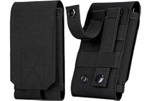 IronSeals Tactical Molle Phone Holster Pouch, Universal Belt Waist Bag for iPhone 17 Pro Max/17 Pro/16/15/14/13, Samsung S25 