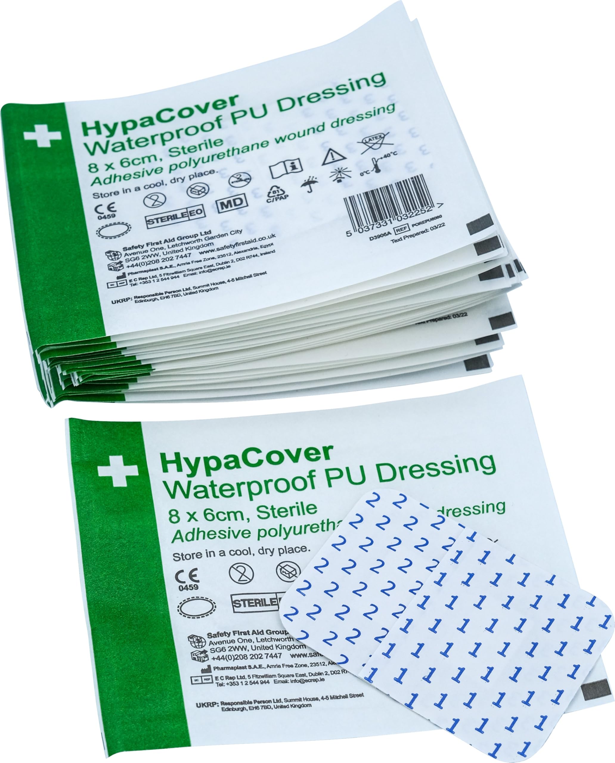 Safety First Aid Group Group HypaCover Waterproof PU Wound Dressing, 6x8cm (Pack of 25)