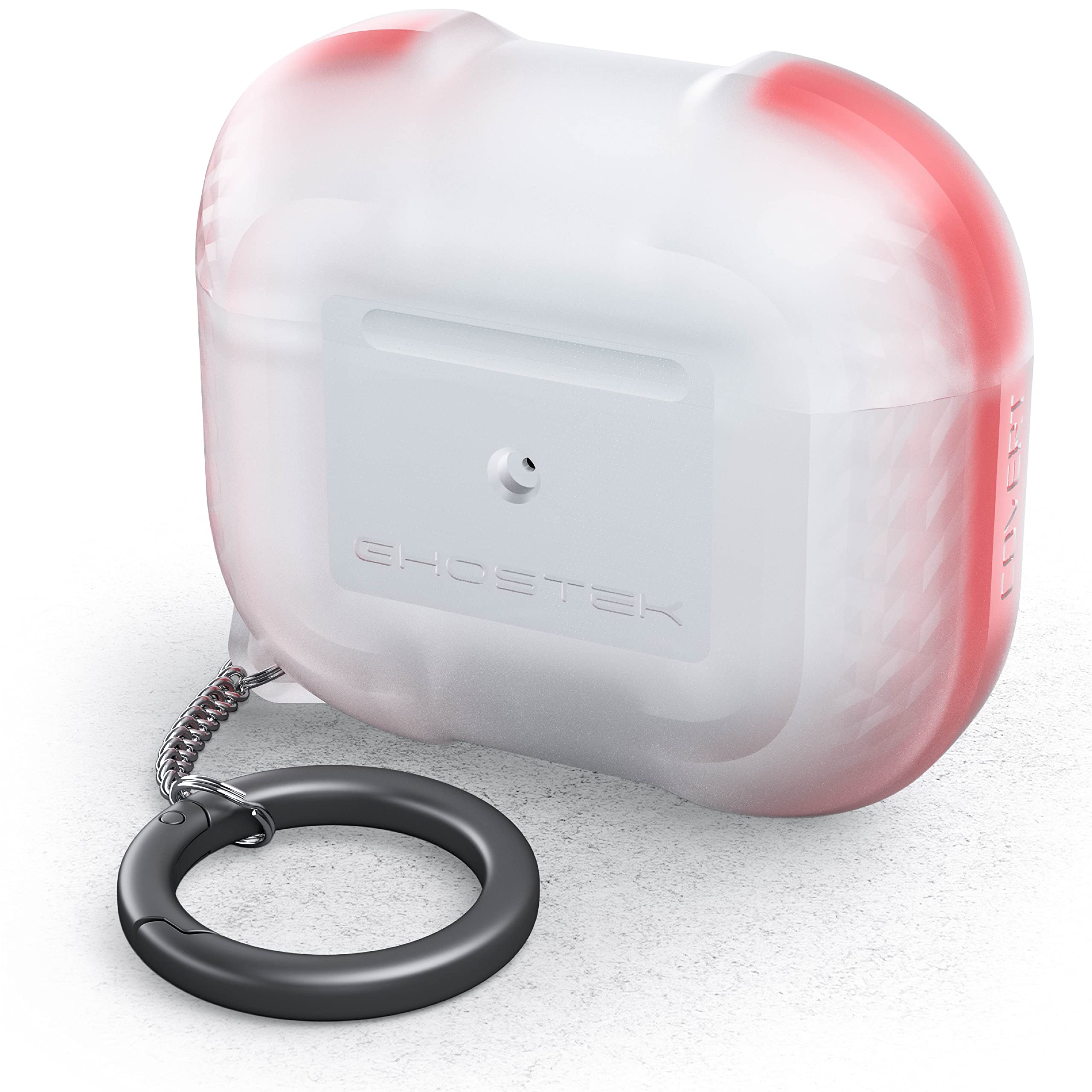 Ghostek COVERT AirPods 3 Case Clear Protective Silicone Cover with Keychain Premium Slim Design with Heavy Duty Protection Wireless Charging Compatible Designed for 2021 Apple AirPod (3rd Gen) (Clear)