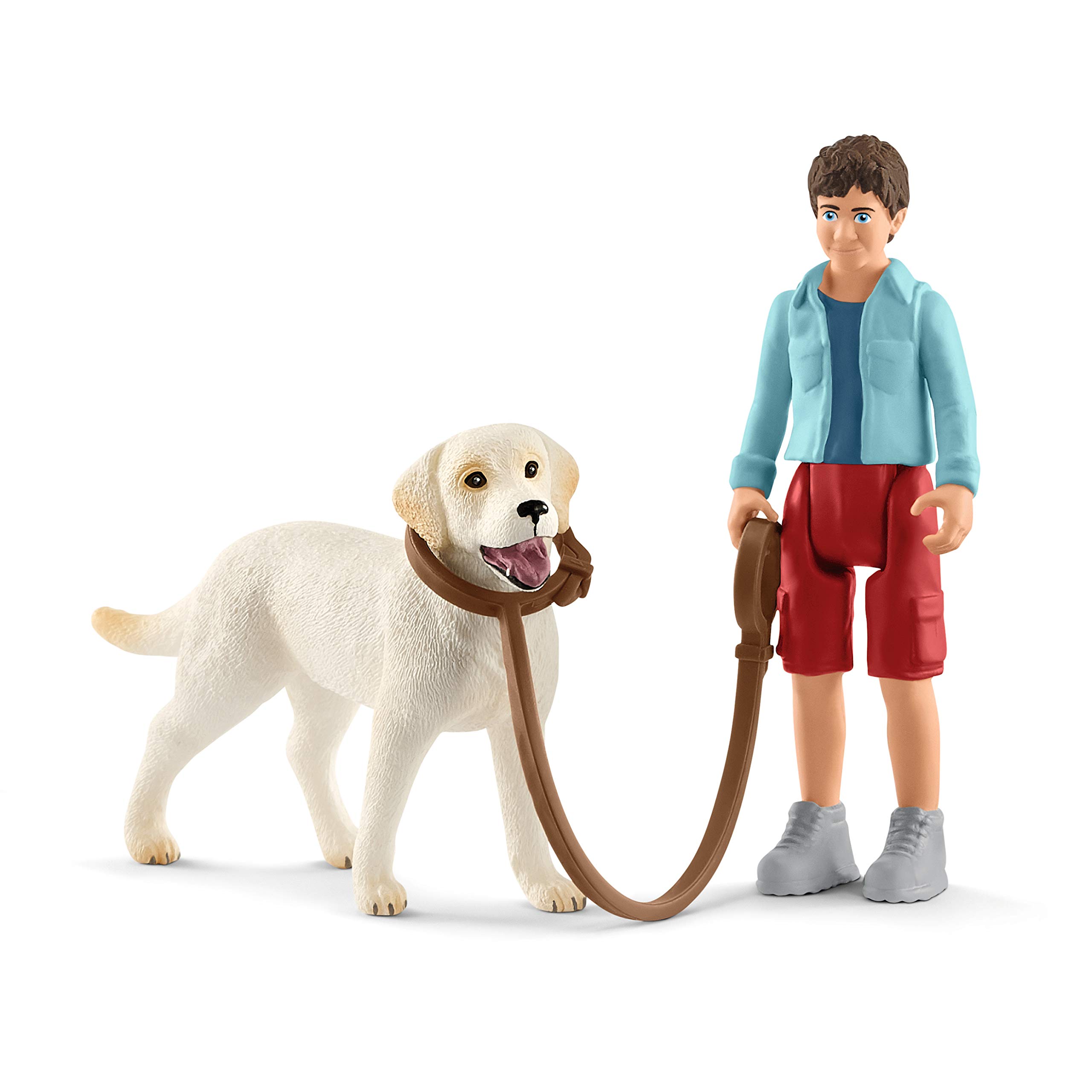 SCHLEICH 42478 Farm World Walking with Labrador Retriever