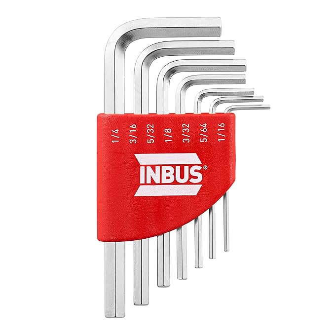 title=INBUS® 70389 Set in pollici di chiavi a brugola / serie 7pz corta. 1/16-1/4" |