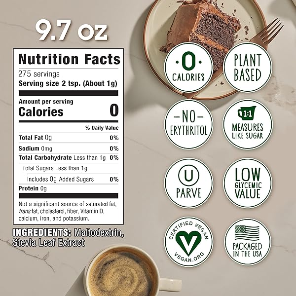 STEVIA RAW SWEETENER, 290ML