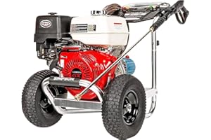 SIMPSON Cleaning ALH4240 Aluminum Series 4200 PSI Gas Pressure Washer, 4.0 GPM, HONDA GX390 Engine, Includes Spray Gun and Extension Wand, 5 QC Nozzle Tips, 3/8-inch x 50-foot Monster Hose, (49 State)