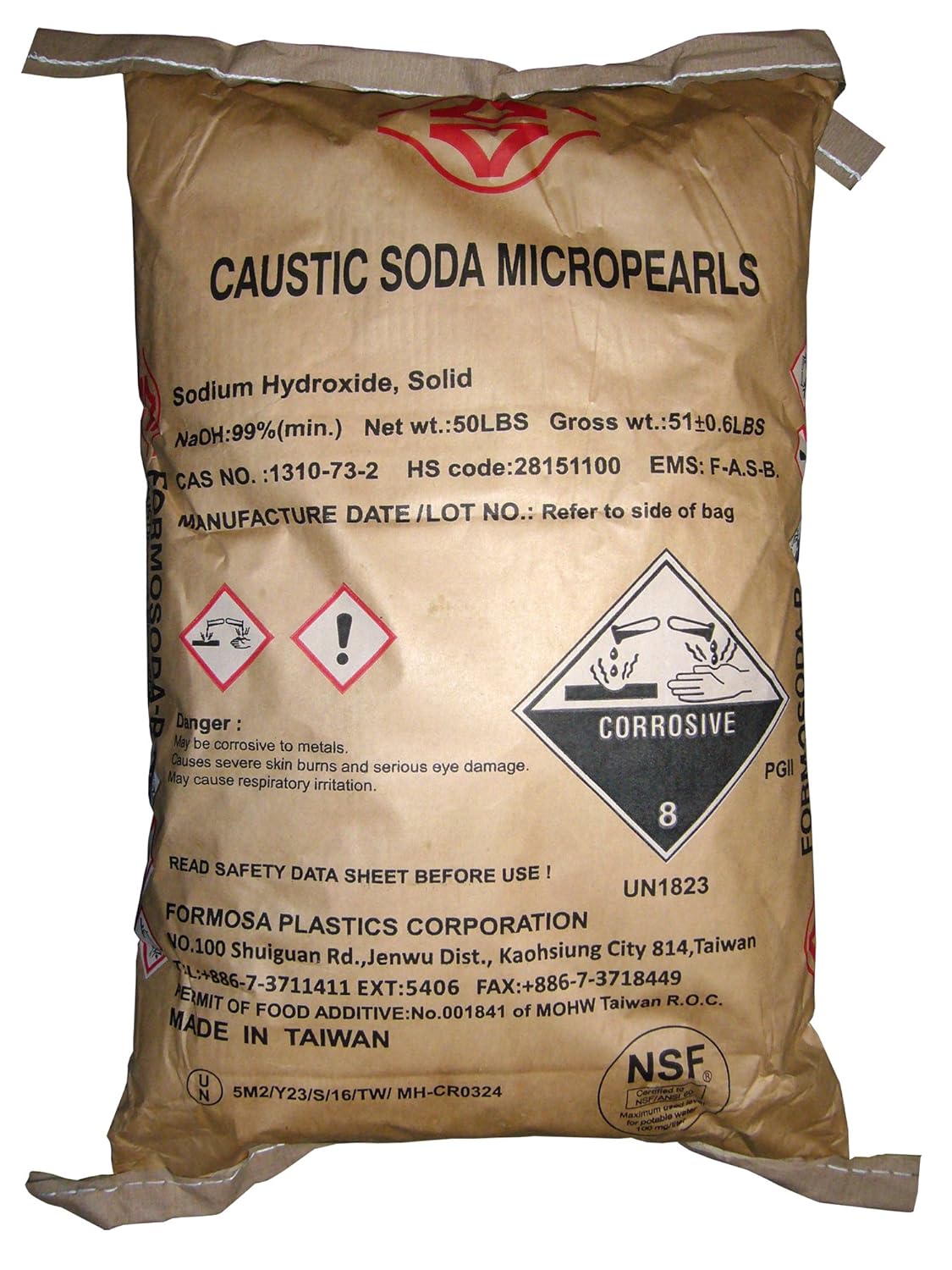 Sodium Hydroxide (Caustic soda) [NaOH] [CAS_310732] NSF 99+, Beads