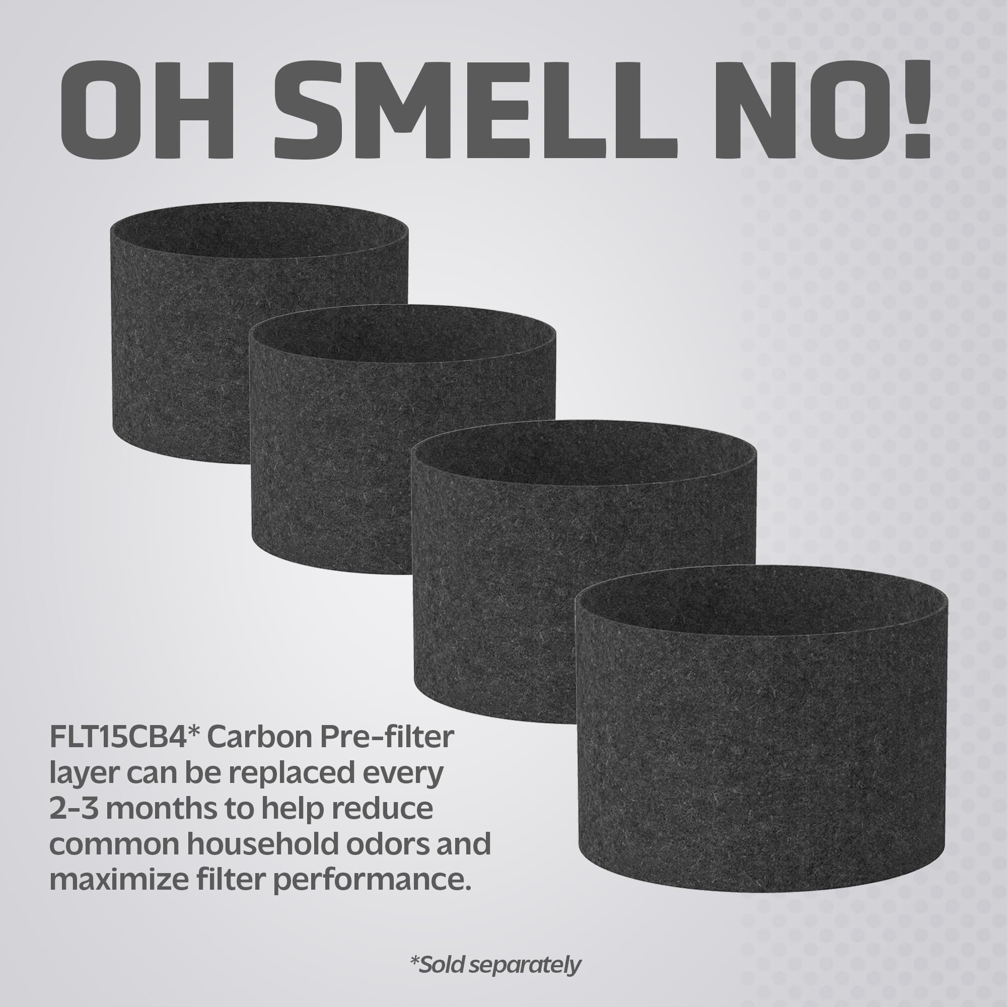 GermGuardian Filter V Toxin Clear HEPA Original Air Purifier Replacement Filter, Removes 99.97% of Pollutants, Common VOCs and Household Toxins, for AirSafe Series and AC151, Black/Grey, FLT151VO