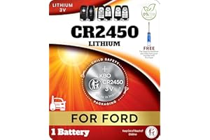 KEY BATTERY OUTLET Key Fob Battery for Ford Lincoln Explorer Expedition Fusion Edge Bronco Ranger Mustang (1 Pack) CR2450 Remote Key Battery Replacement with Screwdriver (M3N-A2C931426, HC3T15K601AB) Check Fitment Guide