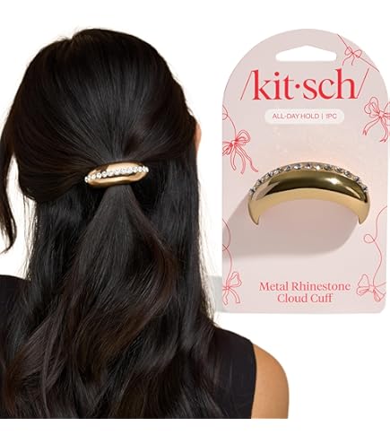 ORIBE GOLD PLATED METAL HAIR PONY Oribe Geometric Gold Plated Metal Ponytail Holder | Neiman  main image 3