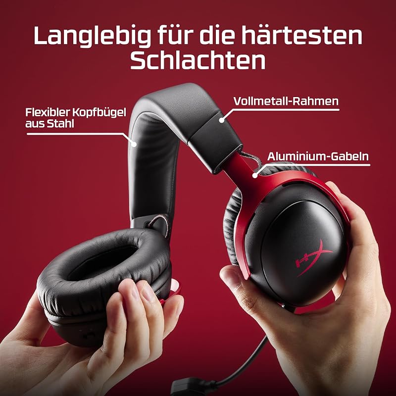 Cloud III S Wireless Gaming Headset mit bis zu 120 Std. Akkulaufzeit