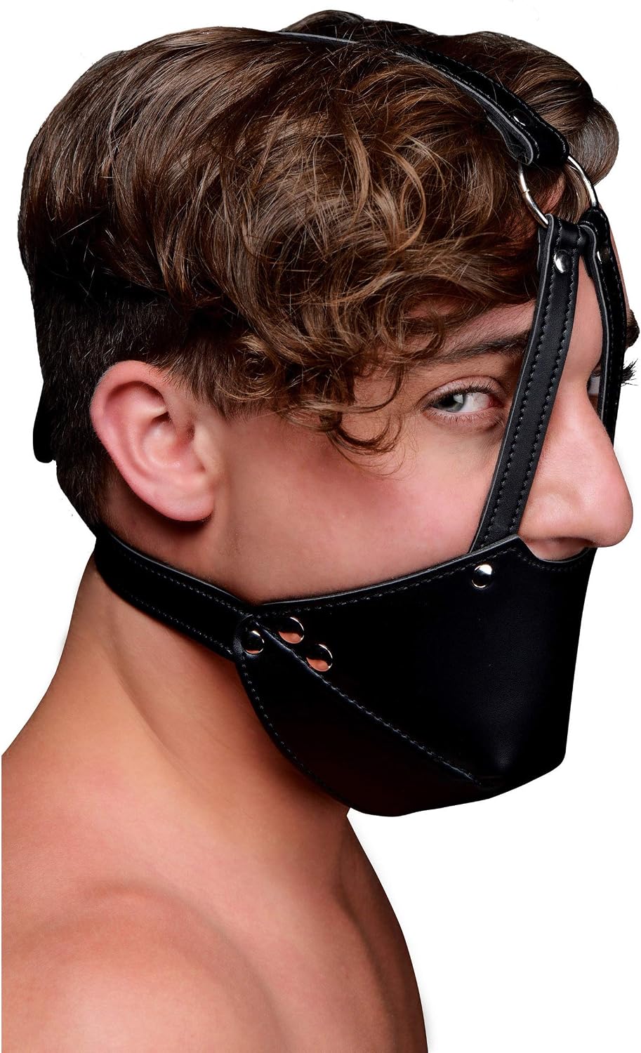 Mouth Harness with Ball Gag, Black